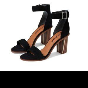 BRAND NEW FREE PEOPLE SERENITY HEEL IN BLACK SUEDE 37.5 / 7.5